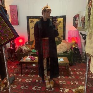 Black vintage mohair coat